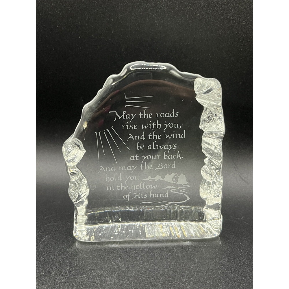 Vintage Hallmark Austrian Crystal: 'May the Roads Rise with You.'‎ Paperweight